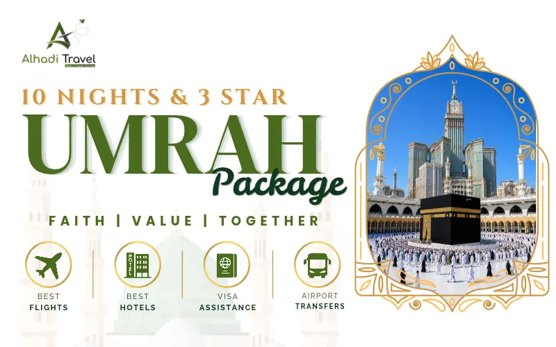 10 Nights Umrah Package 3 Star Accommodation