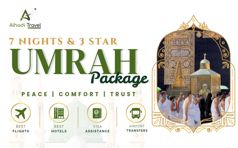 7 Nights 3 Star Umrah Package From UK